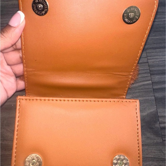 Orange Faux Fur Handle Bag with NY Logo - Picture 8 of 9